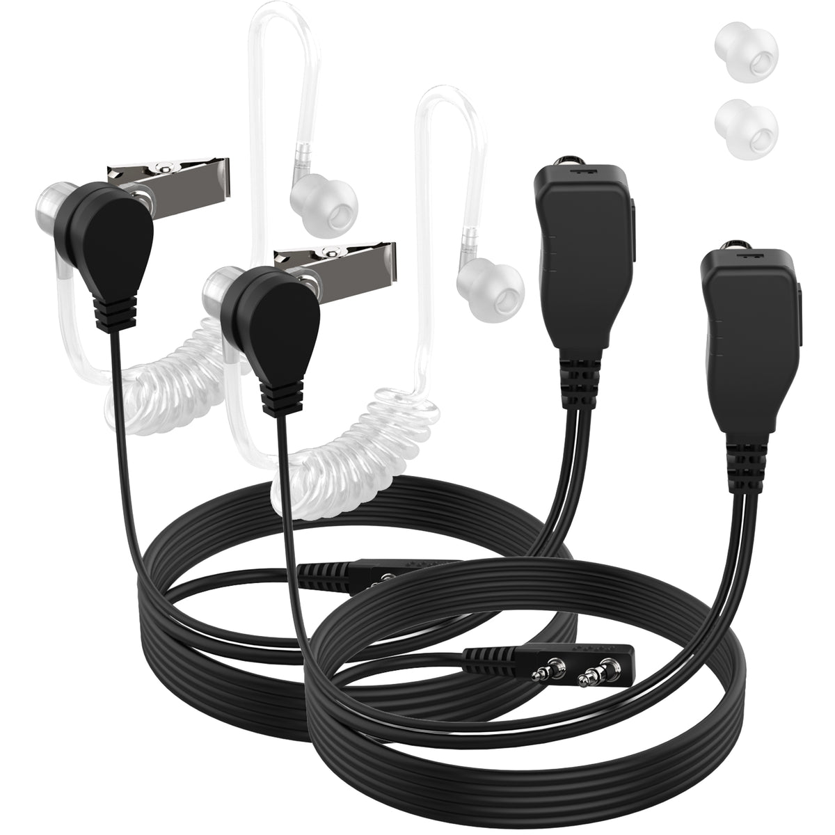 SM008 Walkie Talkie Earpiece with Mic-2 Pack