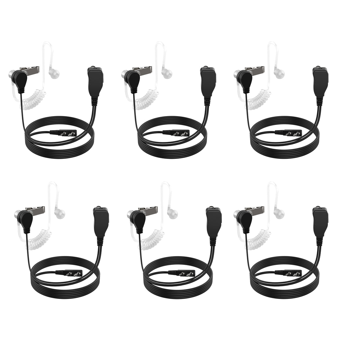 SM008 Walkie Talkie Earpiece with Mic-6 Pack